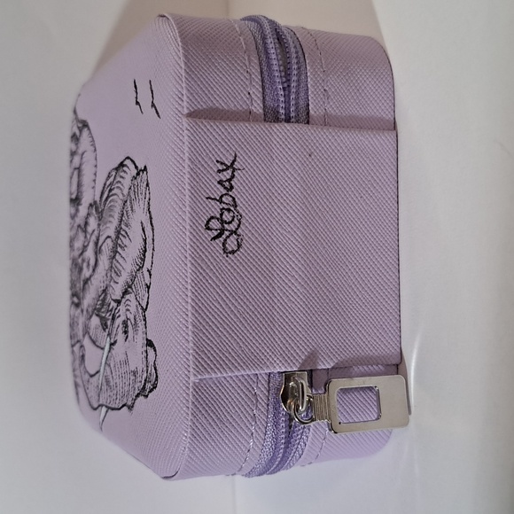 Hand Crafted Painted Portable Jewelry Trinket Box Lavender Lilac Purple Elephant - Picture 7 of 7